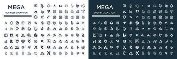 impostato di collezione mega aziendale logo design elemento vettore icona idea con creativo concetto stile