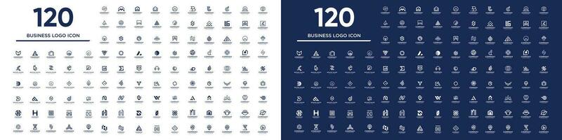 impostato di collezione 120 aziendale attività commerciale design elemento vettore icona idea con creativo concetto stile