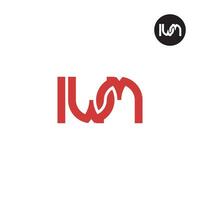 lettera iwm monogramma logo design vettore