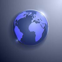 blu vettore globo icona di il mondo