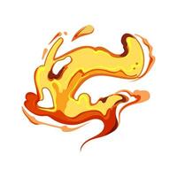 esplosione lava spruzzo cartone animato vettore illustrazione