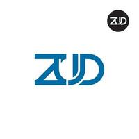 lettera zud monogramma logo design vettore