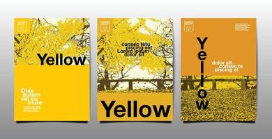 progettazione del layout del modello, libro di copertina. vettore, tema giallo vettore