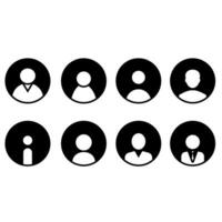 avatar icona vettore impostare. utente illustrazione cartello account simbolo collezione. personale la zona logo.