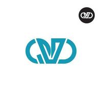 lettera qvd monogramma logo design vettore