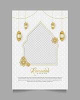 elegante Ramadan kareem sfondo, per manifesto, telaio concetto, volantino, manifesto. vettore