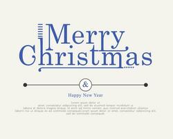 elegante allegro Natale e contento nuovo anno. lettering design carta modello vettore