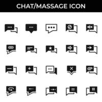 set di icone chat vettoriale