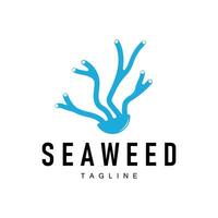 alga marina logo design subacqueo pianta illustrazione modello vettore