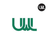 lettera uwl monogramma logo design vettore