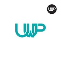 lettera uwp monogramma logo design vettore