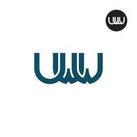 lettera uww monogramma logo design vettore