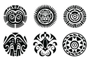 il giro maori tatuaggio ornamento africano maya azteco etnico tribale stile vettore