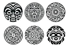 il giro maori tatuaggio ornamento africano maya azteco etnico tribale stile vettore