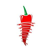 rosso chili logo vettore