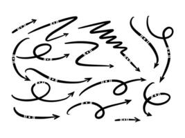mano disegnato linea arte scarabocchio stile vettore freccia collezione