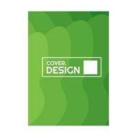 colorato verde mezzitoni pendenza semplice ritratto copertina design vettore illustrazione