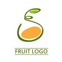 arancia frutta succo logo astratto semplice concetto design vettore illustrazione