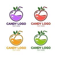 frutta pozione liquido succo logo semplice concetto design vettore illustrazione