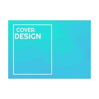colorato blu acqua mezzitoni pendenza semplice paesaggio copertina design vettore illustrazione