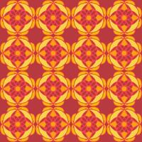 giallo rosso mandala floreale creativo senza soluzione di continuità design sfondo vettore