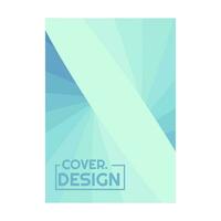 colorato blu acqua mezzitoni pendenza semplice ritratto copertina design vettore illustrazione
