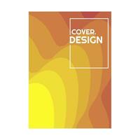 colorato giallo mezzitoni pendenza semplice ritratto copertina design vettore illustrazione