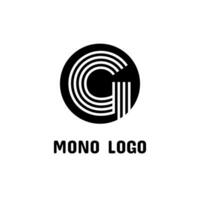 lettera g moderno monogramma logo icona astratto semplice concetto design vettore illustrazione