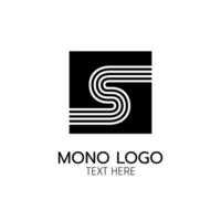 lettera S moderno monogramma logo icona astratto semplice concetto design vettore illustrazione