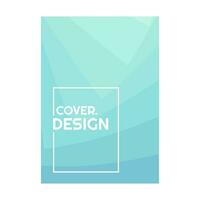 colorato blu acqua mezzitoni pendenza semplice ritratto copertina design vettore illustrazione