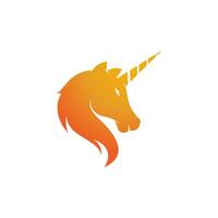 unicorno logo icona vettore illustrazione