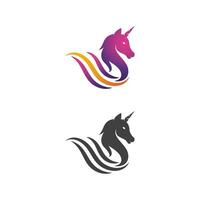 unicorno logo icona vettore illustrazione