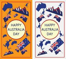 illustrazione vettoriale felice giorno dell'australia