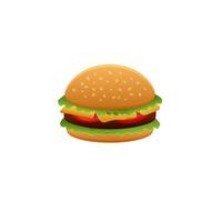 illustrazione di fast food hamburger vettore