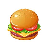 hamburger mano disegnato vettore