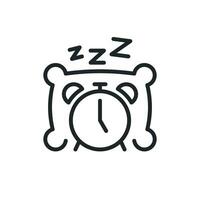 orologio dormire icona logo design elemento vettore