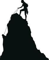 donna escursionista silhouette. vettore illustrazione. ai generato illustrazione.