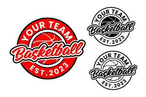 pallacanestro logo design illustrazione modello vettore