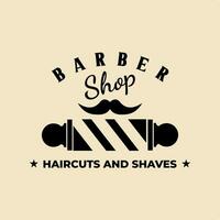 barbiere Vintage ▾ logo vettore illustrazione modello grafico design