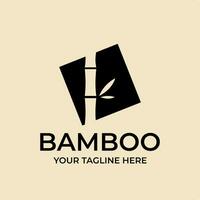bambù logo vettore semplice illustrazione modello icona grafico design