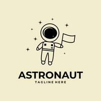 astronauta logo vettore icona modello design illustrazione