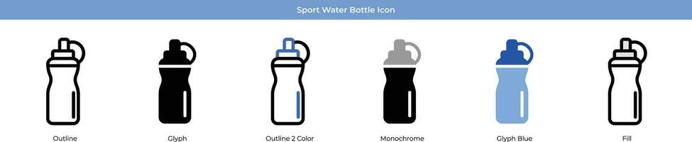 sport acqua bottiglia vettore icona