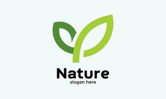 natura partire logo minimalista design verde eco concetto bio ecologia Salute vita ambientale conservazione pianta crescita simbolo vettore