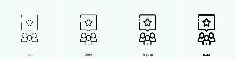 votazione icona. sottile, luce, regolare e grassetto stile design isolato su bianca sfondo vettore