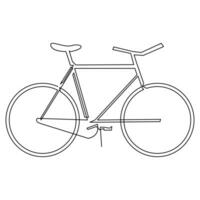 bicicletta singolo linea continuo schema vettore arte disegno e semplice uno linea minimalista design