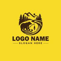 logo design orso animale logo e icona modificabile vettore grafico illustrazione