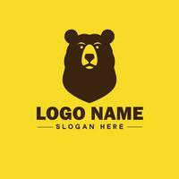 logo design orso animale logo e icona modificabile vettore grafico illustrazione