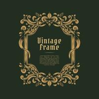 barocco ornamento Vintage ▾ telaio illustrazione vettore