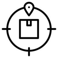 Posizione icona linea schema vettore cartello simbolo grafico illustrazione
