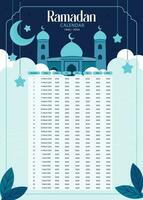 piatto Ramadan calendario vettore